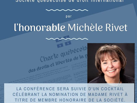 SQDI - Conférence Maximilien-Bibaud 2019 - Michèle Rivet