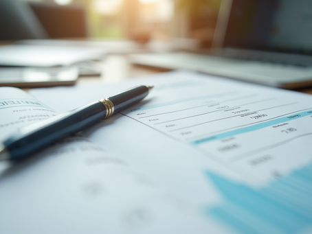 Close-up view of a credit report document