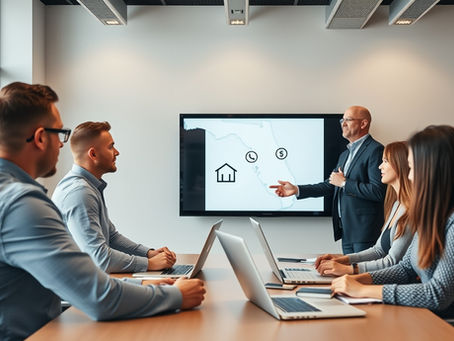 Classroom view of a digital screen showing an online mortgage education course