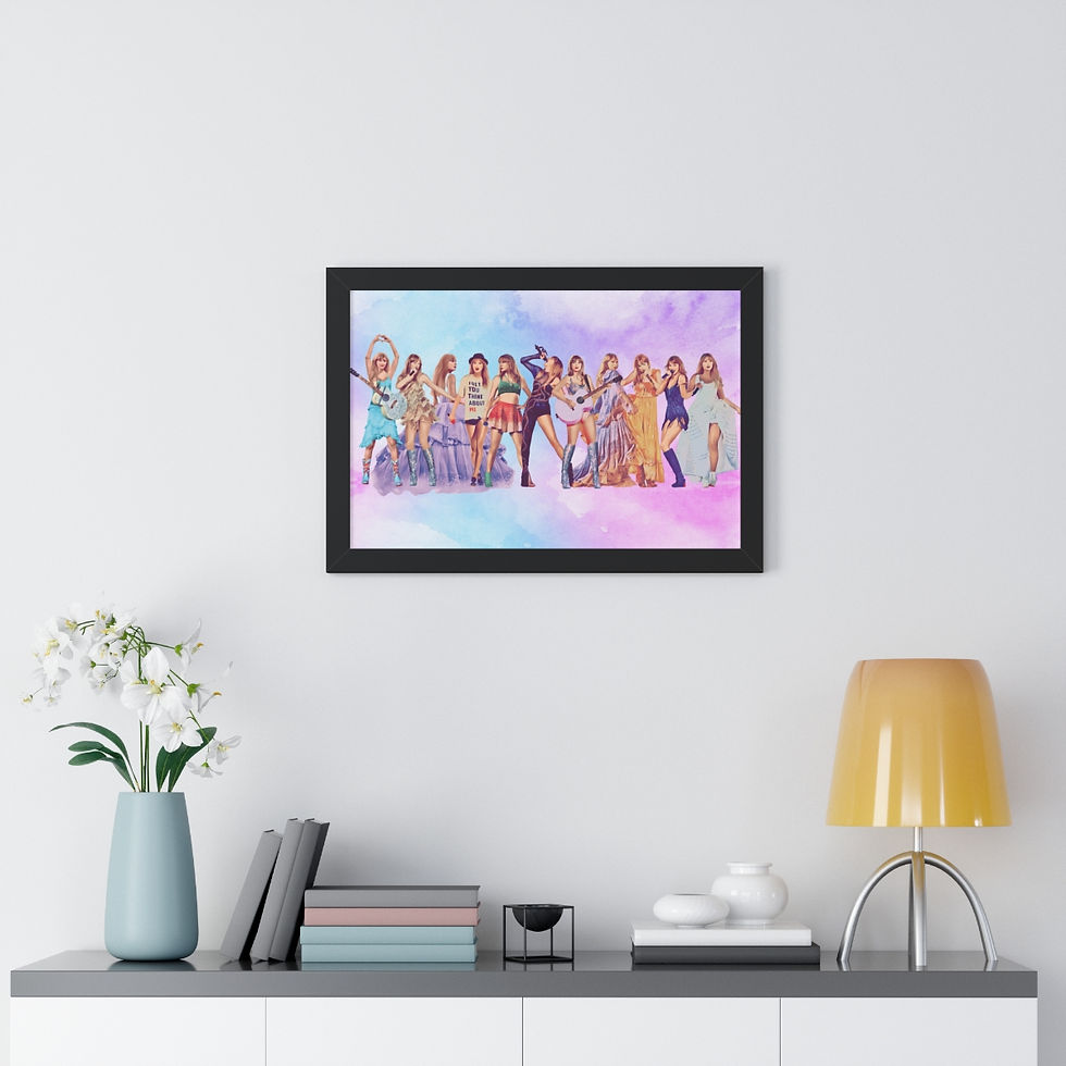 Thumbnail: Framed Delicate Eras Concert canvas, Tortured Poets Icons, perfect gift for her.