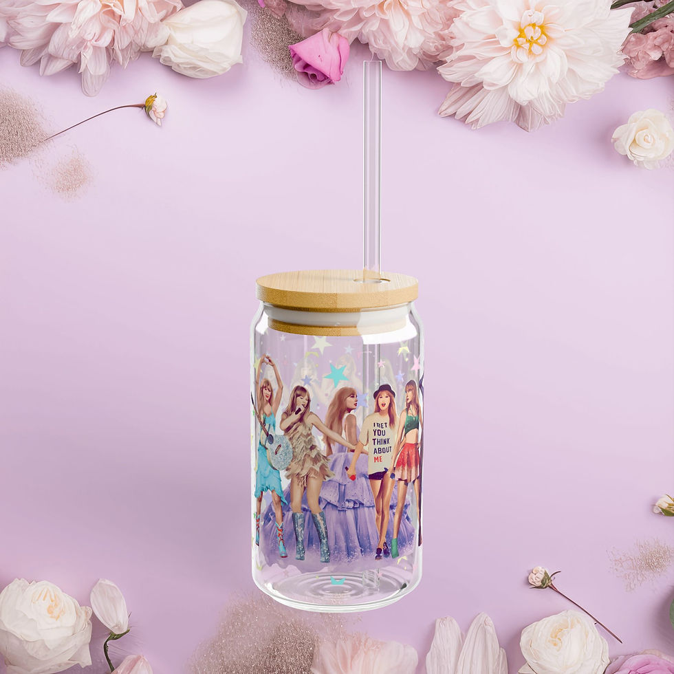 Thumbnail: 16oz Sipper Glass with Lid & Straw – Celebrate in Style! Musical Memories Cup