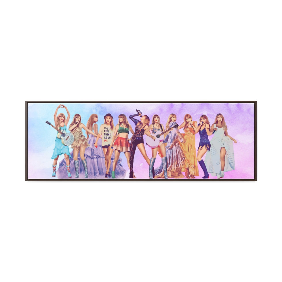 Thumbnail: Framed Delicate Eras Concert canvas art Tortured Poets Icons ideal decor gift