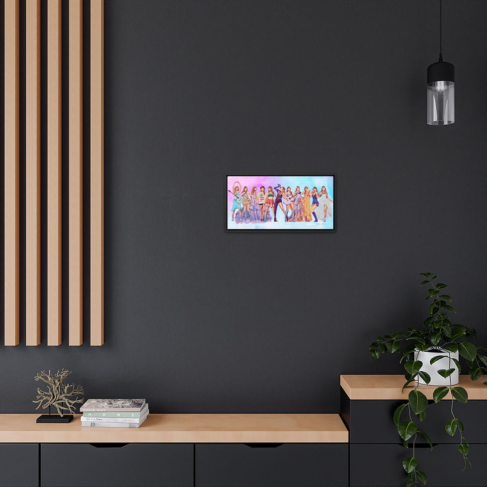 Thumbnail: Framed Delicate Eras Concert canvas art Tortured Poets Icons, perfect dorm decor