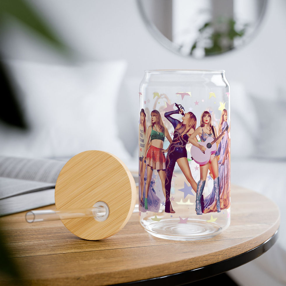 Thumbnail: 16oz Sipper Glass with Lid & Straw – Celebrate in Style!