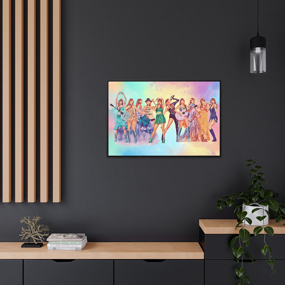 Thumbnail: Eras Tour Concert Fashion 34x24" Delicate Framed Gallery Wrapped Canvas