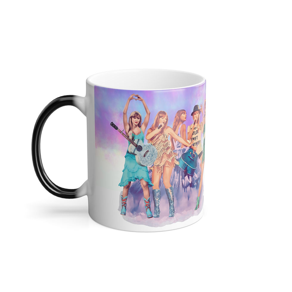 Thumbnail: Eras Tour Color Changing 11oz Coffee Mug Concert Fan Gift Heat Reactive Cup