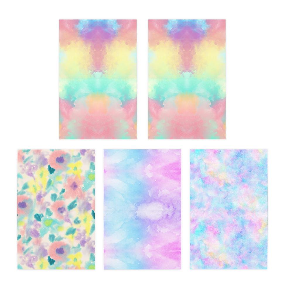 Thumbnail: Eras Tour Tortured Poets Icons 5 Design Greeting Card Collection Blank Inside