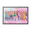 Thumbnail: Pink and Blue Concert-Inspired Framed Canvas - Gallery Wrapped Wall Art Gift