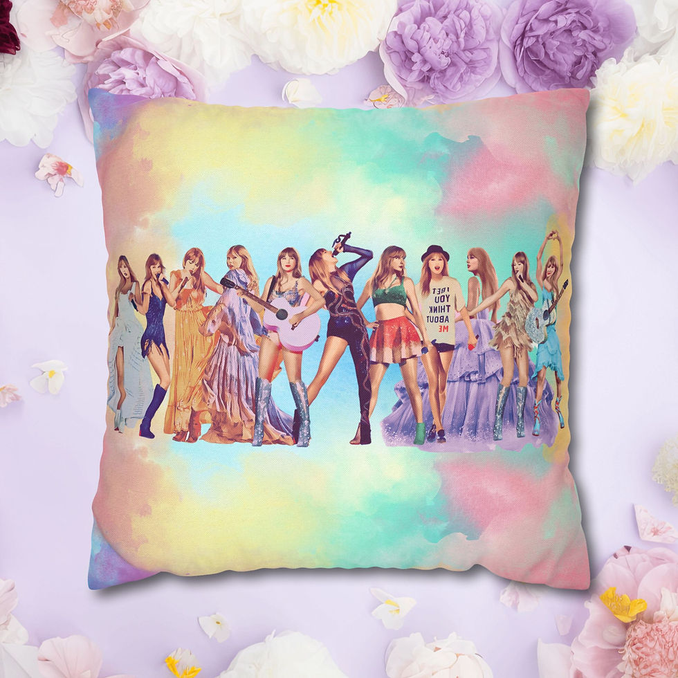 Thumbnail: Colorful Eras Square Pillow  Polyester Cozy Gift for Music Fans & Home Decor