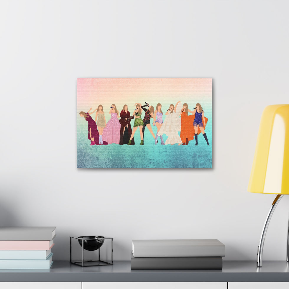 Thumbnail: Eras Concert Fashion Icons 16x12 Canvas Tapestry Wall Art Home Living Room Decor