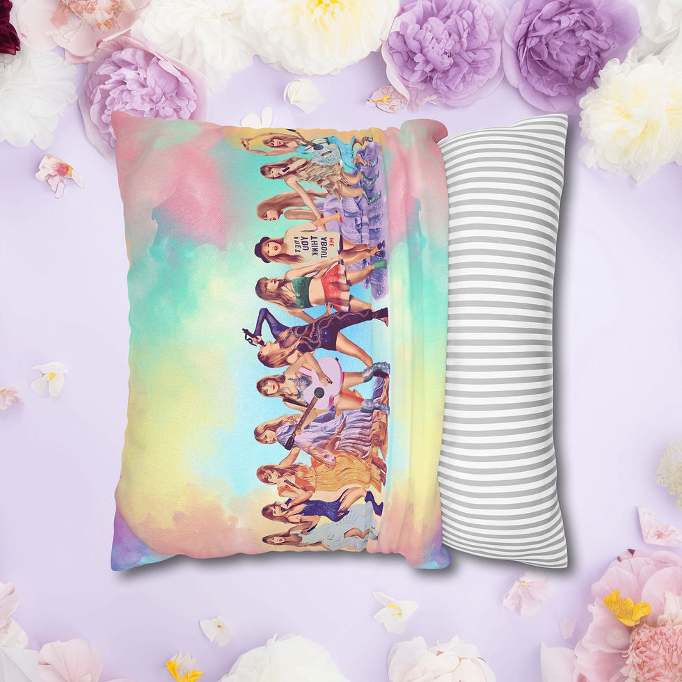 Thumbnail: Colorful Eras Square Pillow  Polyester Cozy Gift for Music Fans & Home Decor