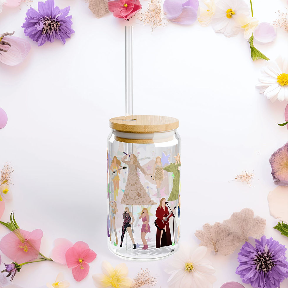 Thumbnail: 16oz Sipper Glass with Lid & Straw – Stylish Drinkware for Every Occasion