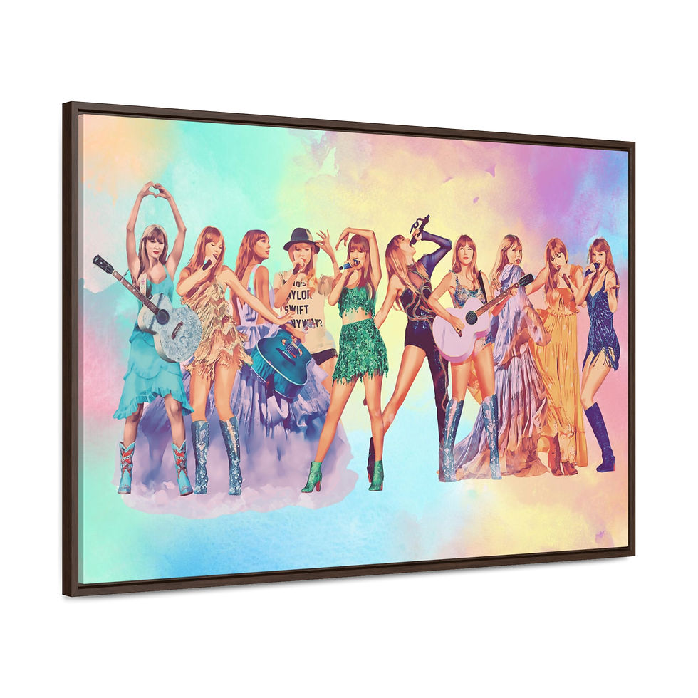 Thumbnail: Eras Tour Concert Fashion 34x24" Delicate Framed Gallery Wrapped Canvas