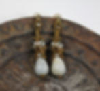 Thumbnail: Green Iris Aquamarine and Swarovski Earrings