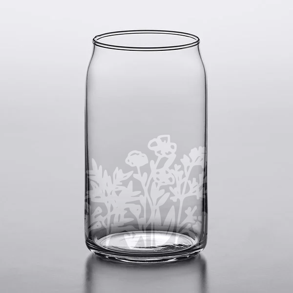 Field of Flowers Etched Glass