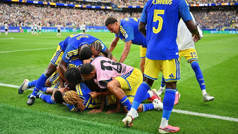 La selección de Curaçao celebrando su primer gol en la Copa del Mundo