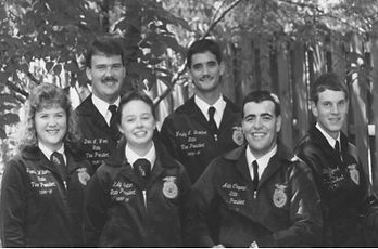 Smiling NC FFA state officers from the 1990s