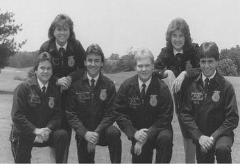Group photo of NC FFA state officers, 1980s