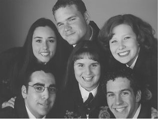 Six smiling NC FFA state officers from the 1990s