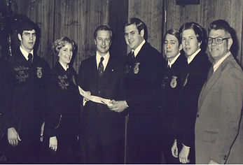 NC FFA state officers 1970s and adult at event
