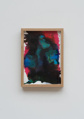 Sophie Hing Yee Cheung, CMYK Painting Embodies Crystal, Inkjet printer ink on paper, 21 x 14.8 cm, 2024, courtesy of the artist and Schoeni Projects (framed)