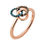 Thumbnail: Links of London Treasured 18kt Rose Gold Vermeil, Champagne & Blue Diamond Ring