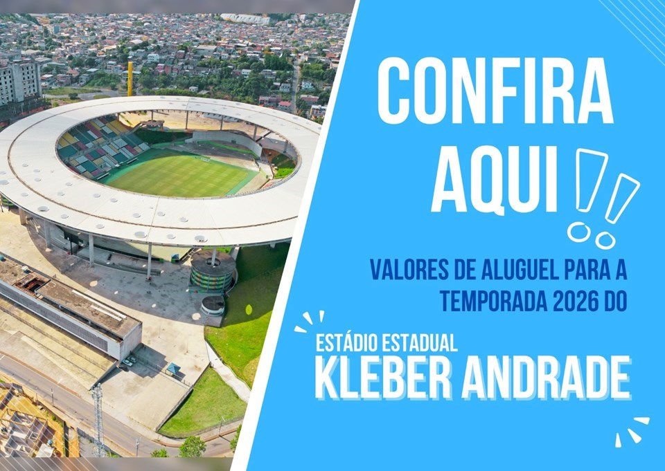 Confira os valores para a utilização do Estádio Kleber Andrade em 2026