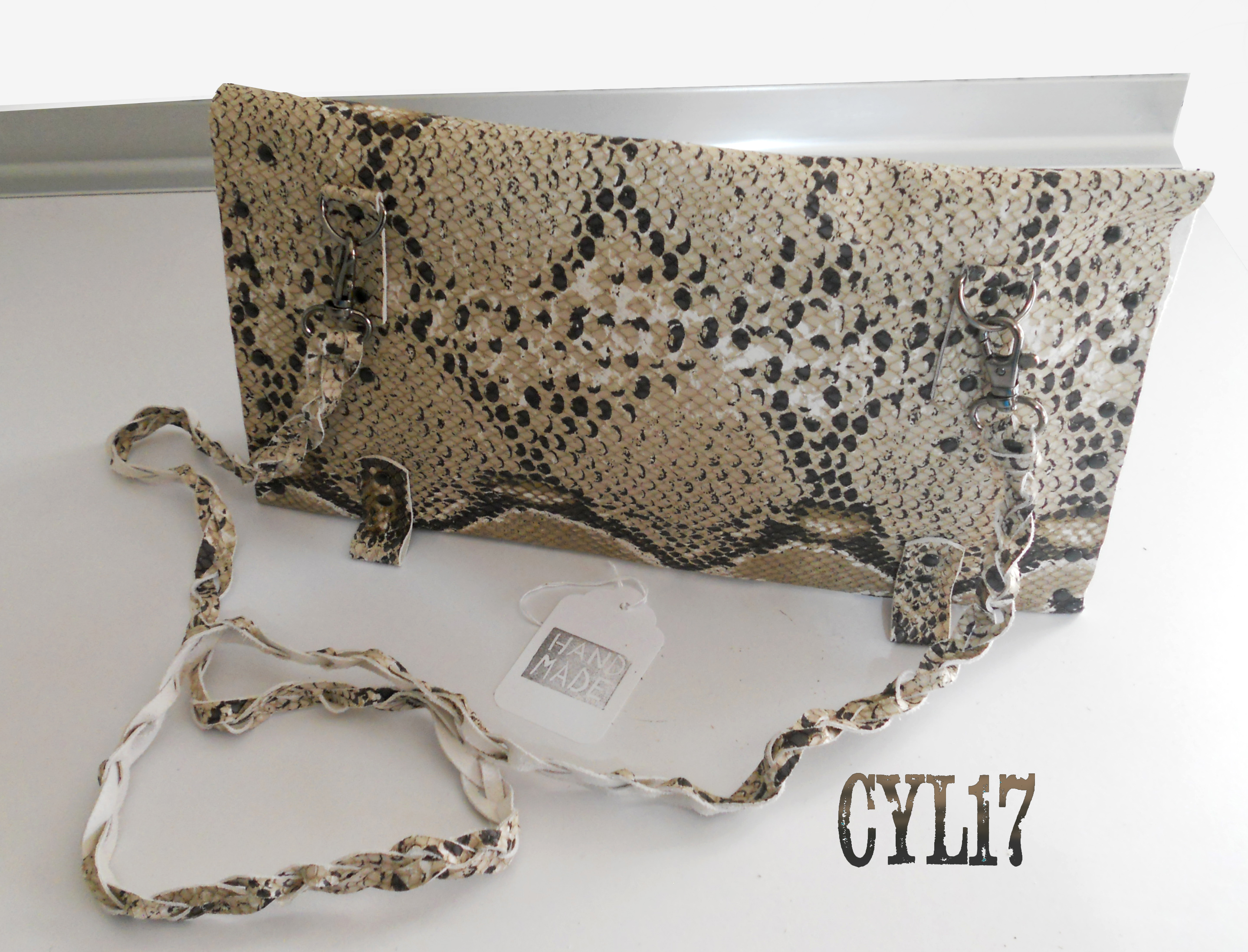 pochette bag borsa clutch in pelle stam