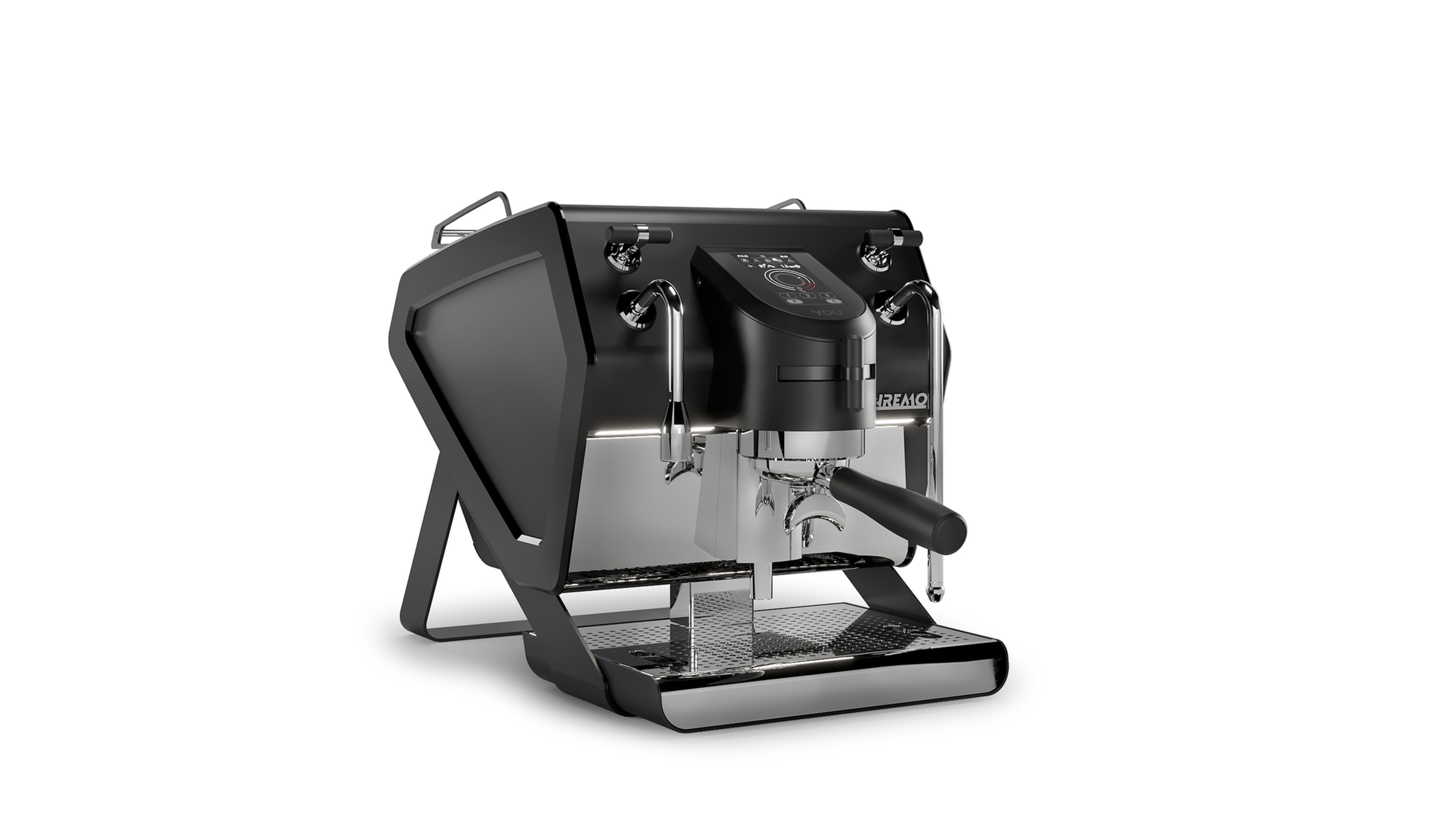 Sanremo YOU all black schwarz Espressomaschine im Showroom in Stuttgart und unseren Barista Kursen