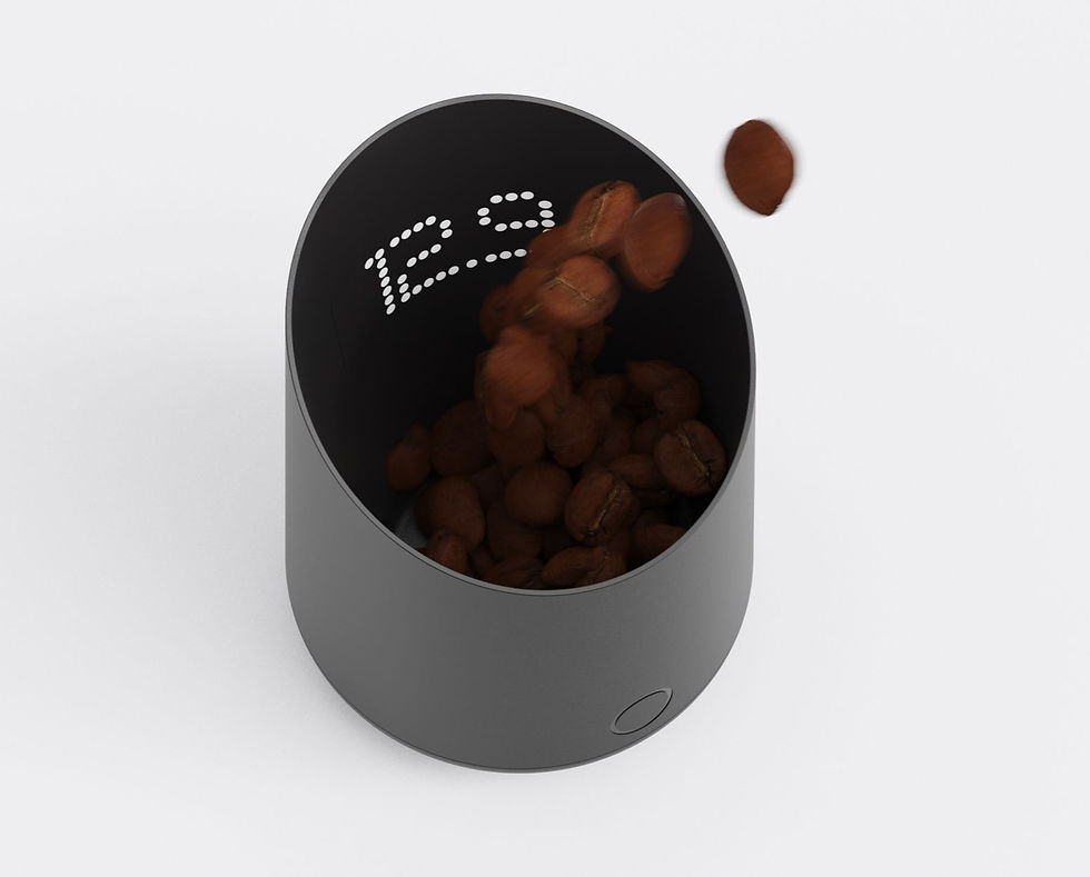 Miniaturbild: Die Subminimal Subsclae mit exkater WIegefunktion für Espresso und Filterkaffezubereitung wiegt Bohnen 0,1g genau.