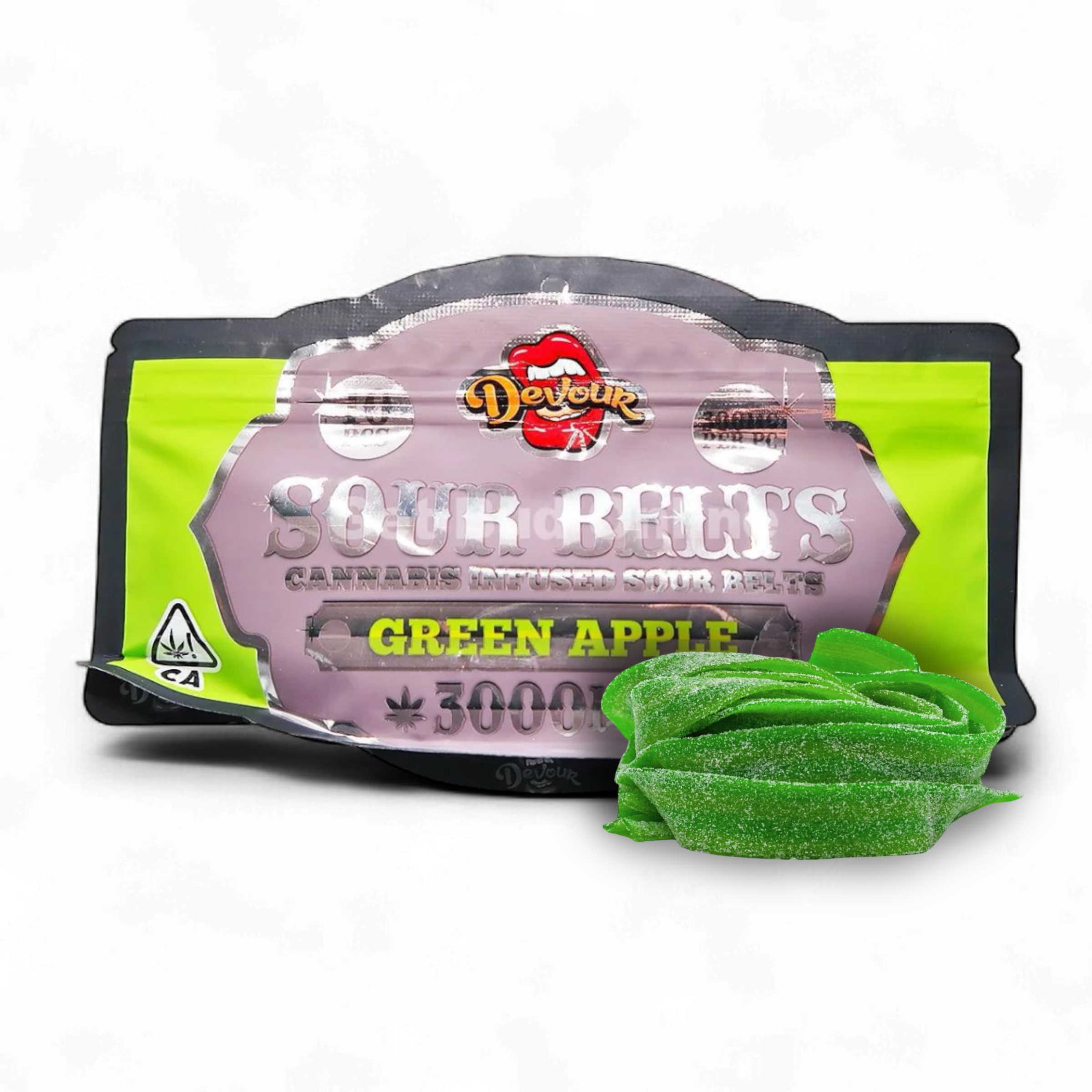 Green Apple Sour Belts | 3000mg