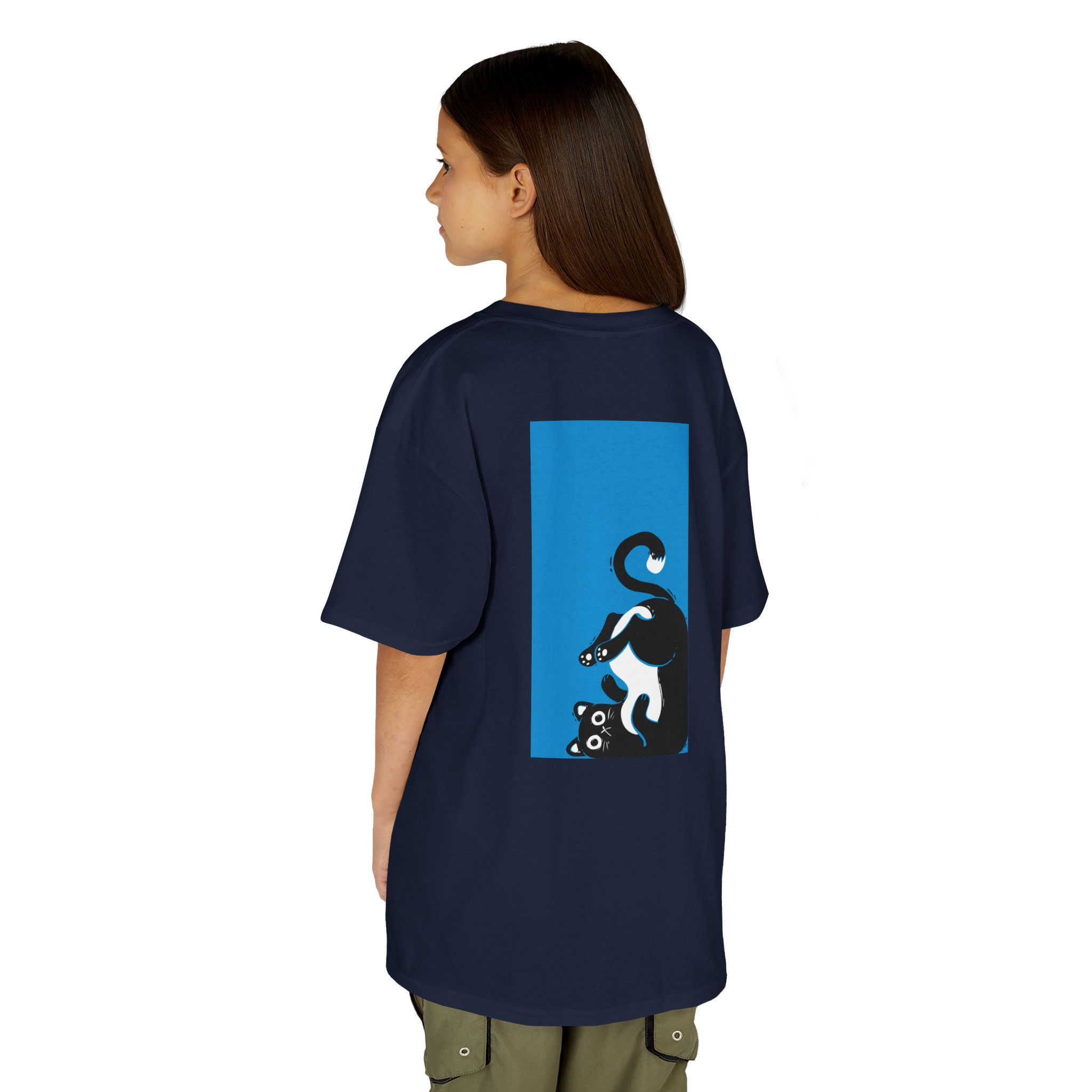 CAT SHIRT KIDS - BLUE