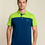 Thumbnail: Man modeling two-tone golf polo shirt