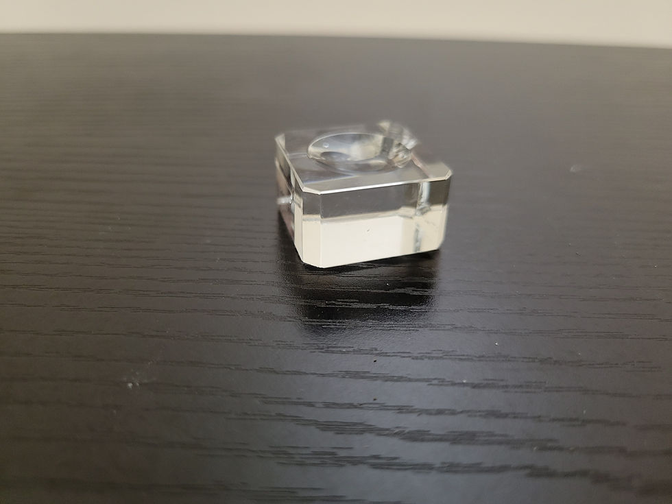 Glass Crystal Sphere Holder side view