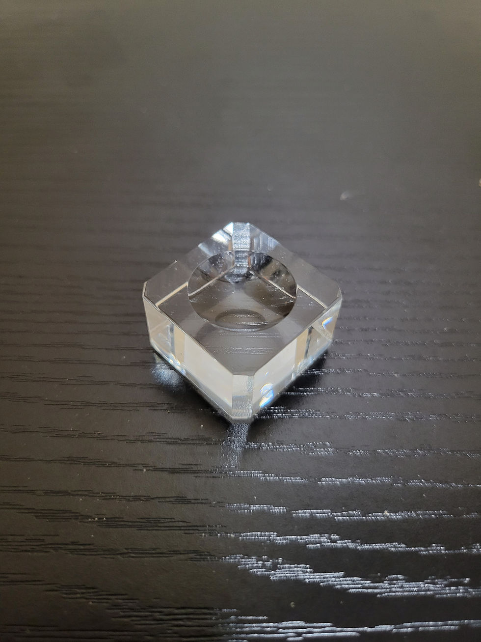 Glass Crystal Sphere Holder front view.