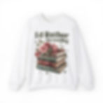 RATHER BE READING design on a gildan 18000 sweatshirt in the color white flat