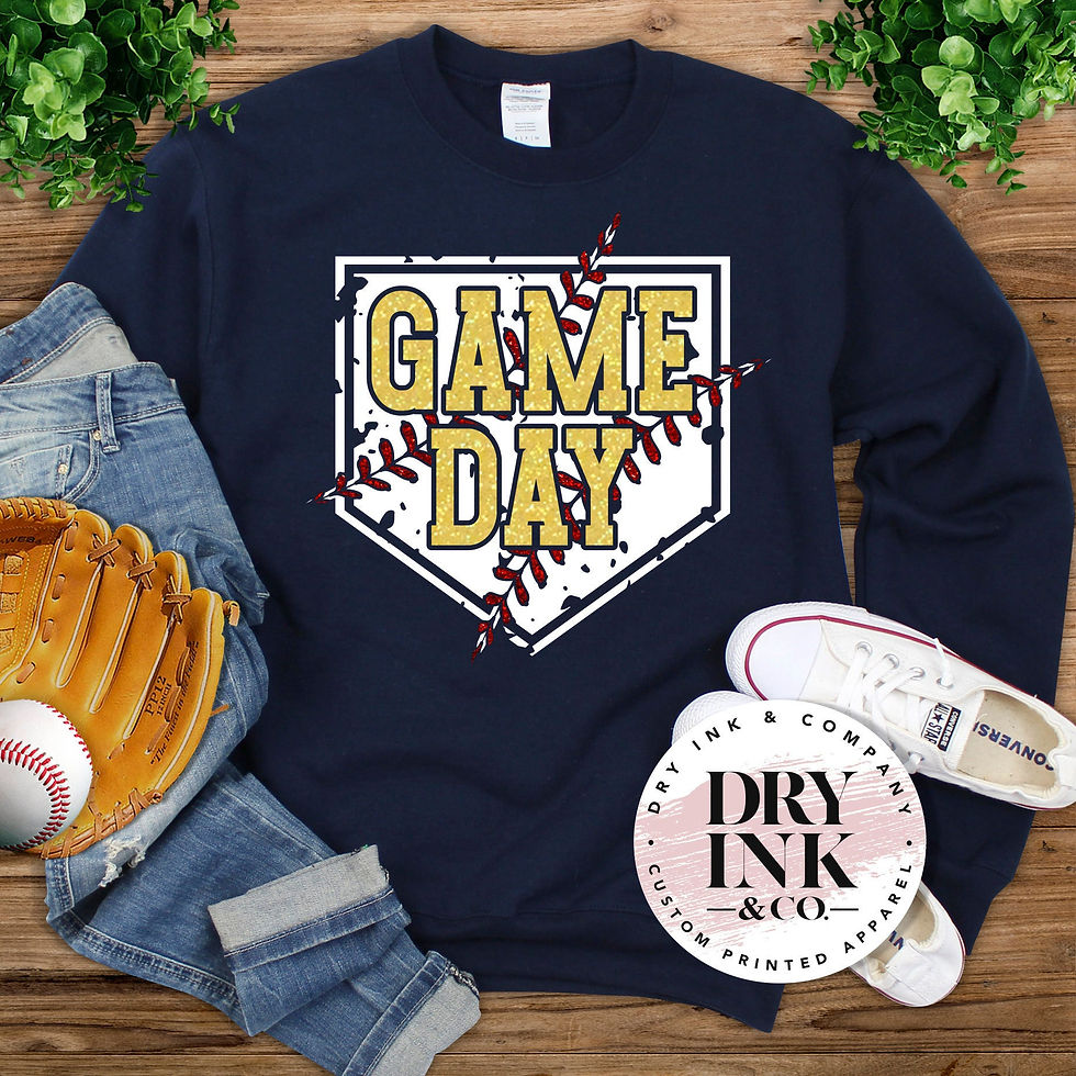 baseball game day sweatshirt in navy