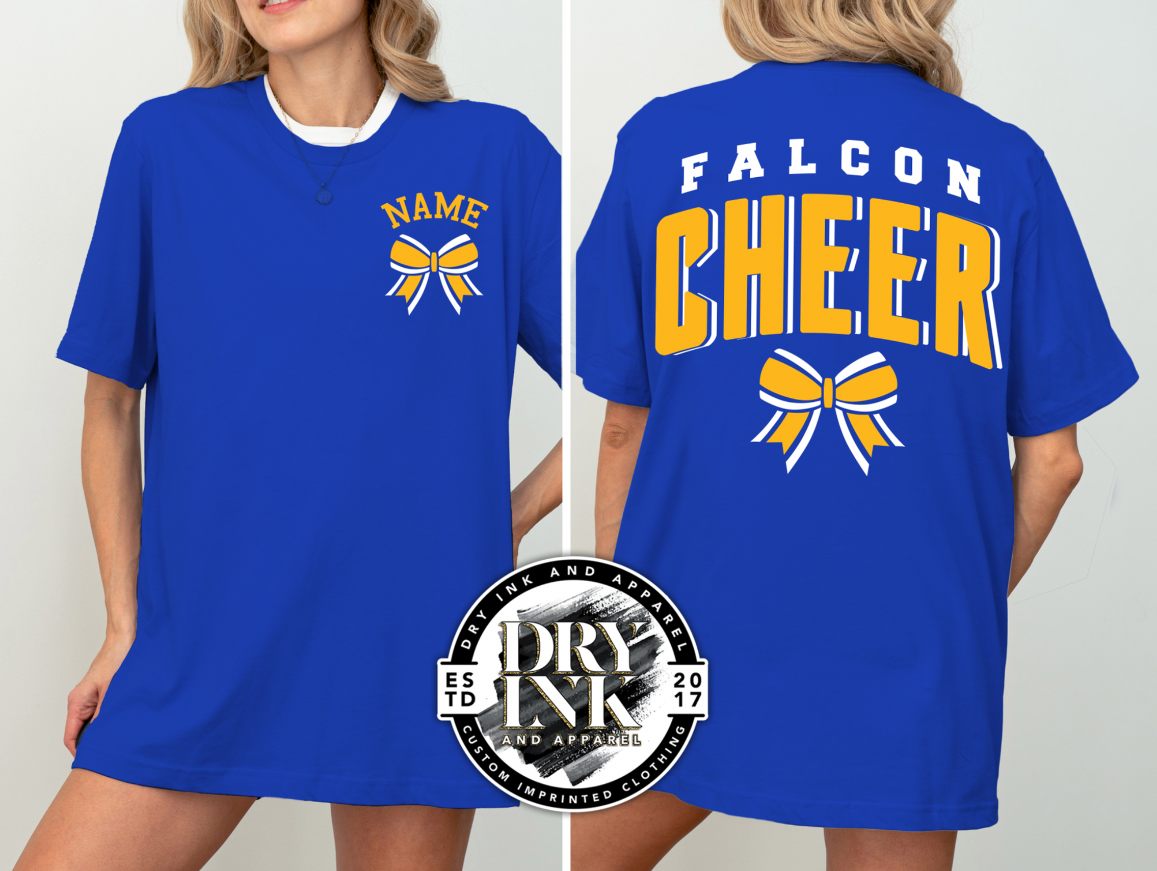 Reserved for St Mary's Cheer: Falcon Cheer Tshirt w Pocket Name, C06172501