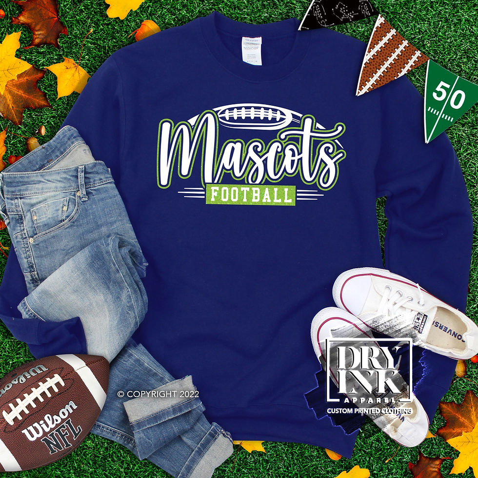 Custom Glitter Football Sweatshirt, FTBLL07042401