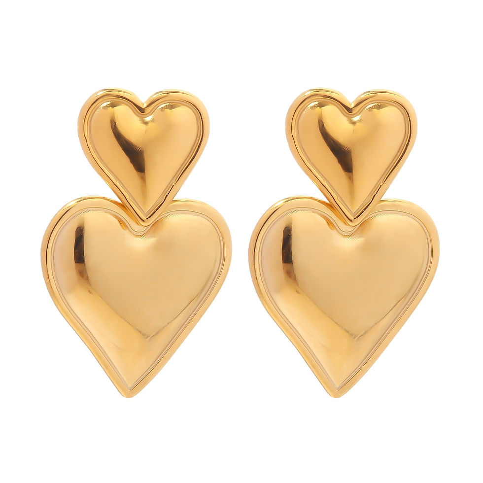 Thumbnail: Double Heart Shaped Earrings