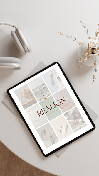 A laptop cover, offering Realign Membership