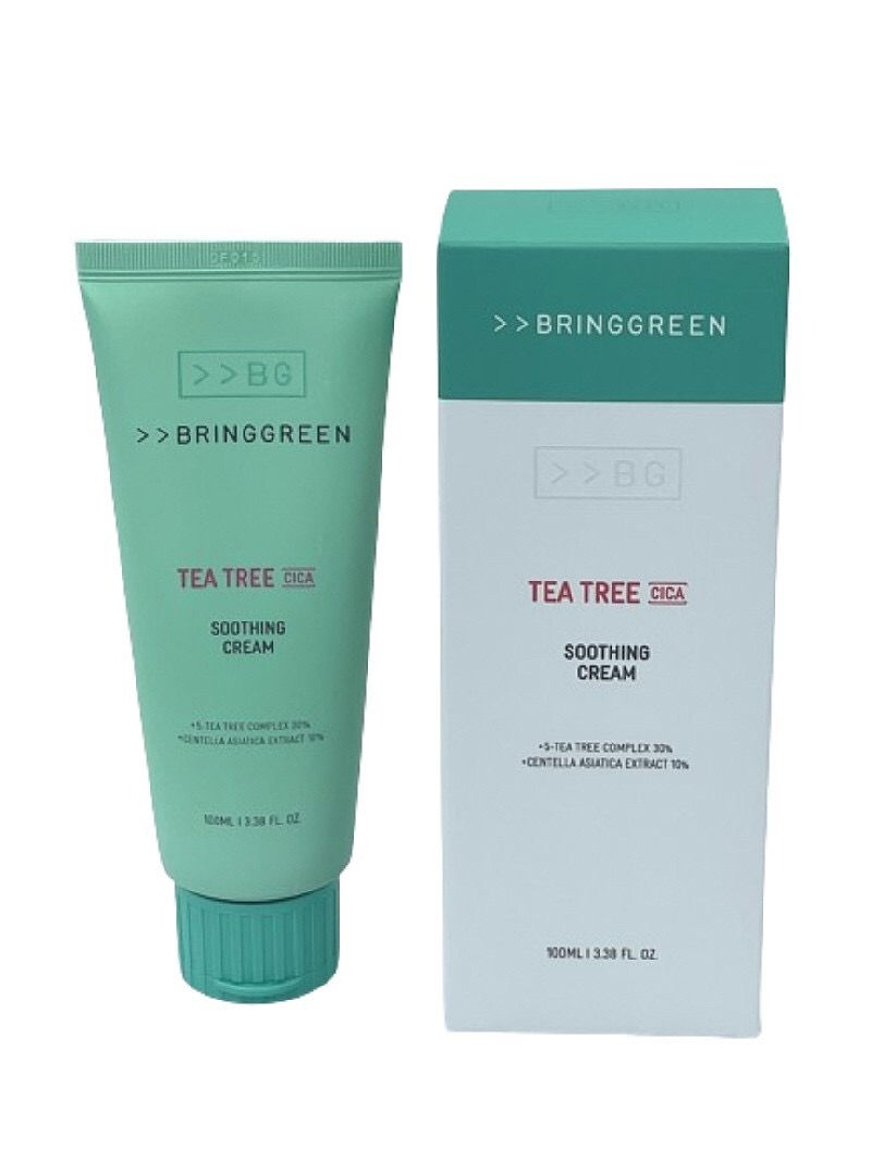 Küçük resim: Bring Green - Tea Tree CICA Özlü Yatıştırıcı Yüz Kremi 100 ml