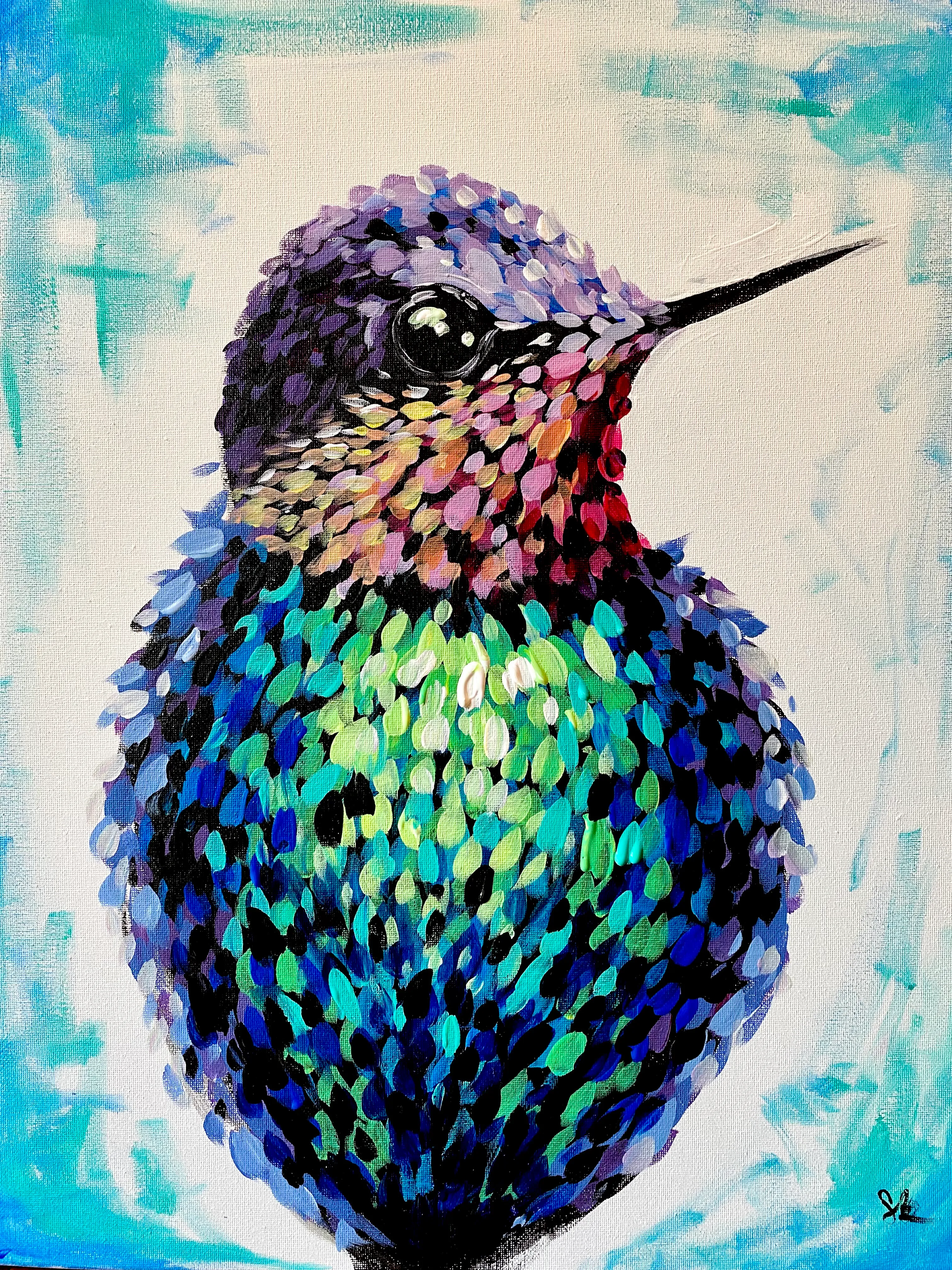 Paint Nite: Technicolor Hummingbird