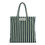 Thumbnail: flat lay of bongusta green striped tote bag for the beach small holidays and the gym.
