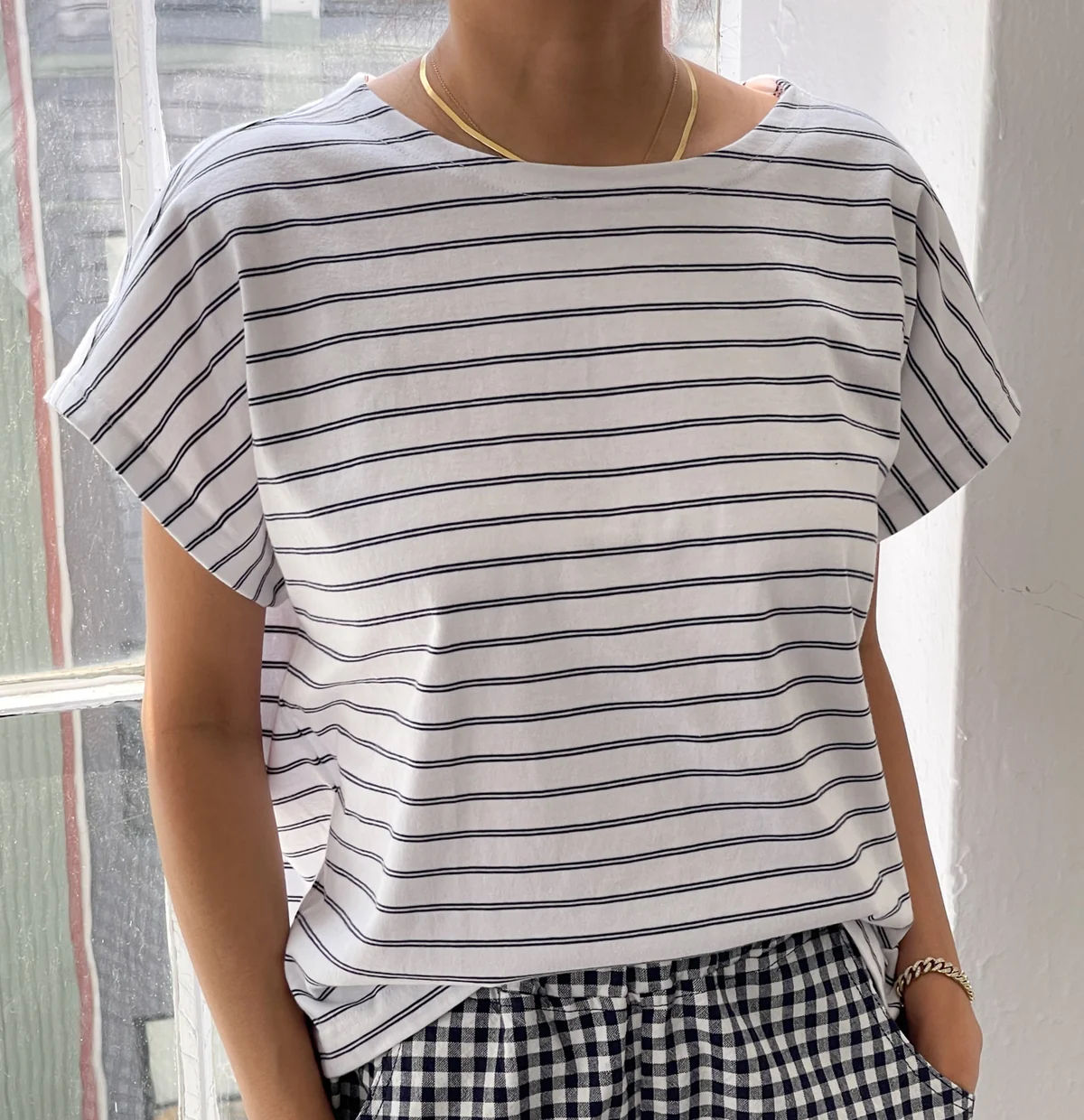 Le bon shoppe Chérie  Tee - white / navy