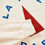 Thumbnail: close up of la paz ecru sweatshirt mens  with Paris and red triangle printed on the back