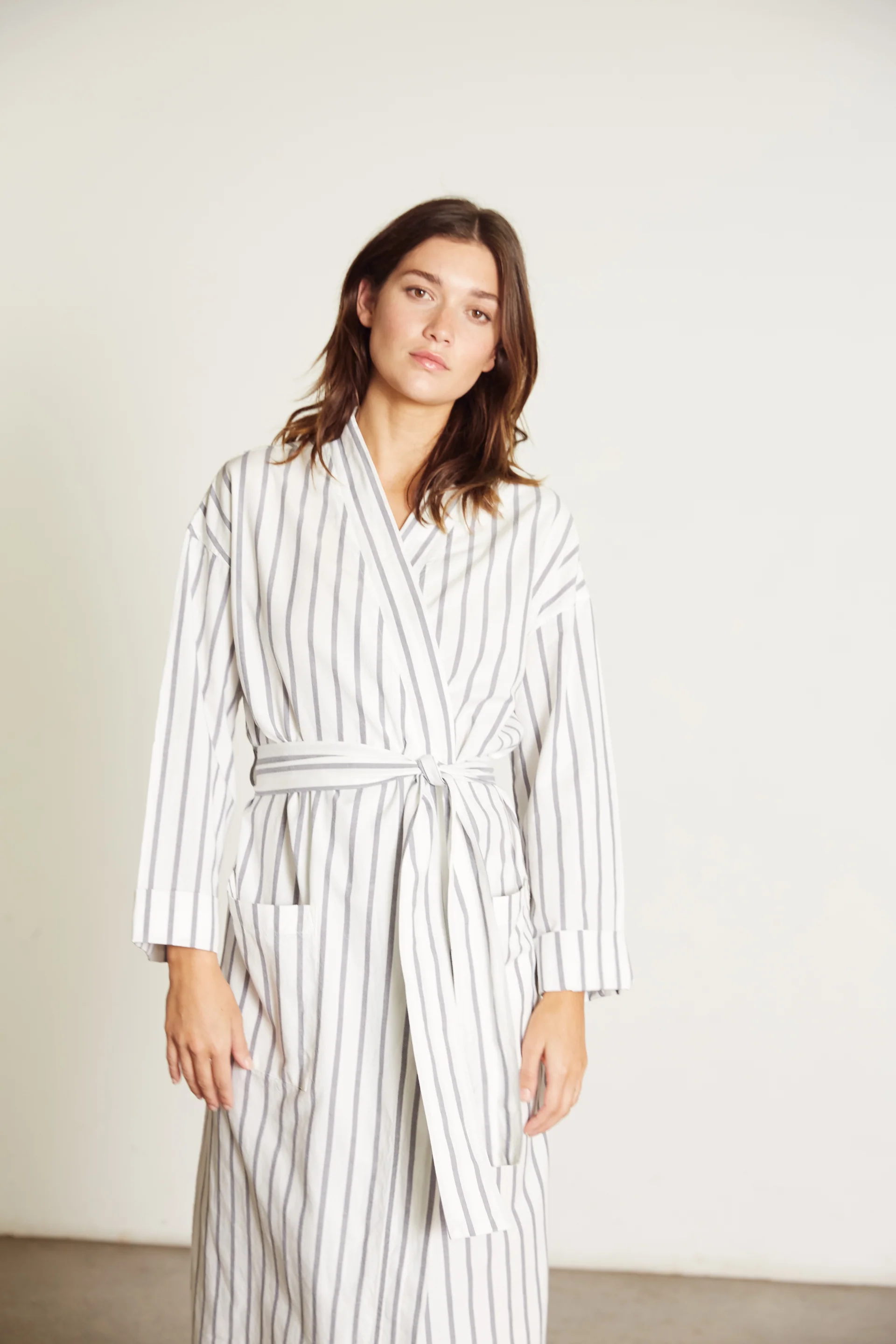 General Sleep Everyone Robe - Navy Stripe