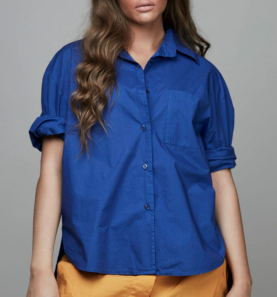 Thumbnail: Sixty Days Boyfriend cotton short shirt