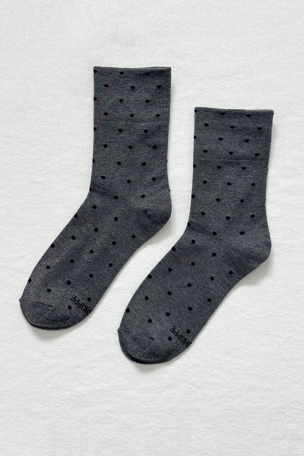 Thumbnail: womens grey and black dot socks