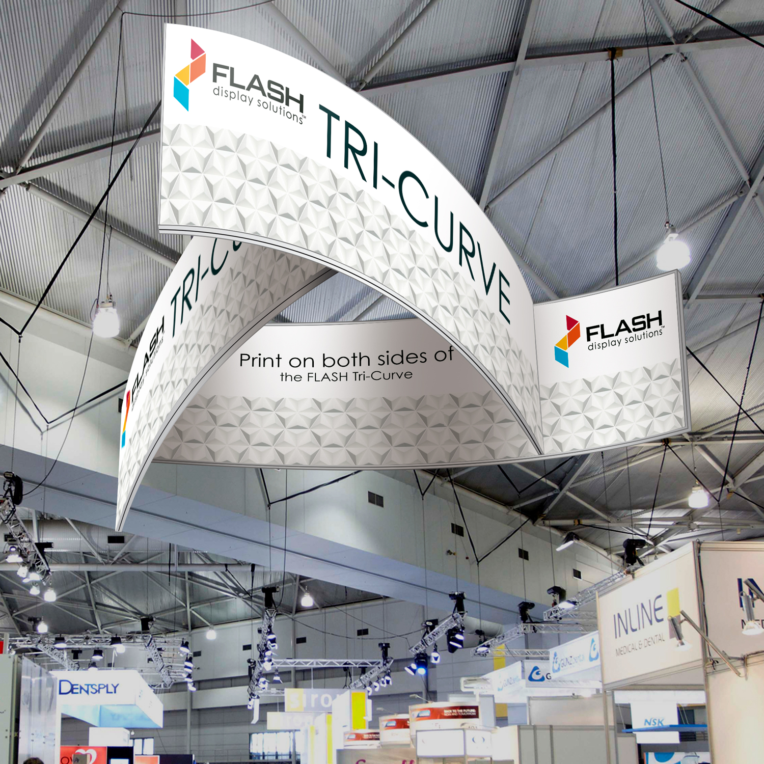 NEW! Flash Tri-Curve hanging signage